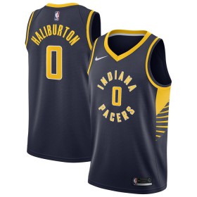 Camiseta Hombre Indiana Pacers Tyrese Haliburton 0 2022-23 Nike Icon Edition Navy Swingman